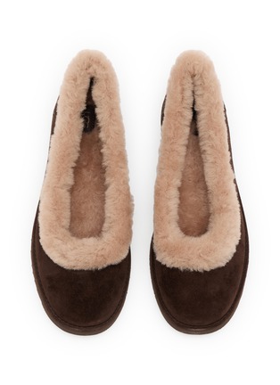 Detail View - Click To Enlarge - UGG - Zora Suede Shearling Ballet Flats