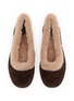 Detail View - Click To Enlarge - UGG - Zora Suede Shearling Ballet Flats