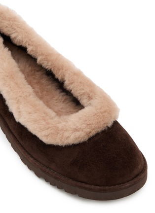 Detail View - Click To Enlarge - UGG - Zora Suede Shearling Ballet Flats
