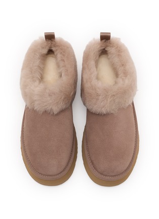 Detail View - Click To Enlarge - UGG - Tazzelle Suede Shearling Slides