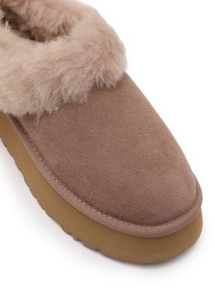Detail View - Click To Enlarge - UGG - Tazzelle Suede Shearling Slides
