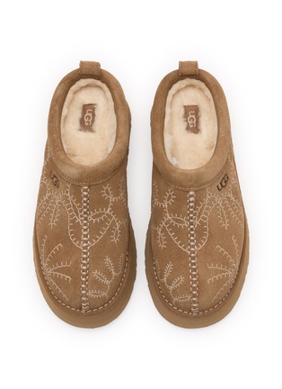 Detail View - Click To Enlarge - UGG - Tazz Botanic Suede Shearling Slides