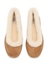 Detail View - Click To Enlarge - UGG - Zora Suede Shearling Ballet Flats