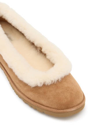 Detail View - Click To Enlarge - UGG - Zora Suede Shearling Ballet Flats