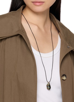 Front View - Click To Enlarge - FENOMENA - Midnight Pearl Long Cord Necklace