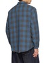 Back View - Click To Enlarge - NANAMICA - Long Sleeve Block Chequered Jacquard Shirt