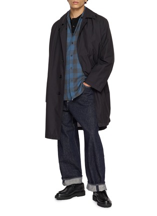 Figure View - Click To Enlarge - NANAMICA - Long Sleeve Block Chequered Jacquard Shirt
