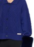  - IZAAK AZANEI - Faux Fur Cuff Cable Knit Cardigan