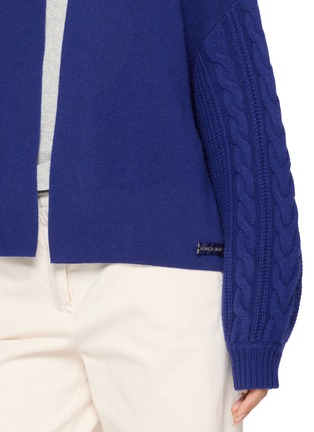  - IZAAK AZANEI - Fur Collar Cable Sleeve Knit Jacket
