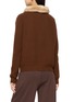 Back View - Click To Enlarge - IZAAK AZANEI - Fur Lined Half Zip Knit Sweater