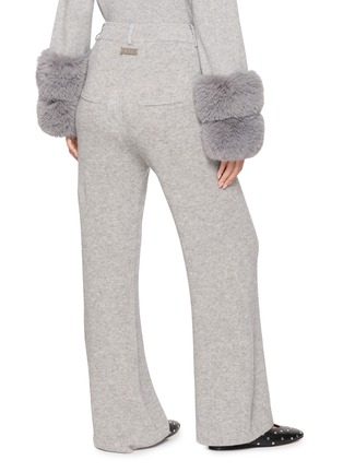 Back View - Click To Enlarge - IZAAK AZANEI - The 'Jeans' Wide Leg Knit Pants