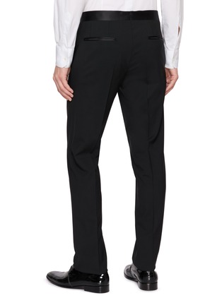 Back View - Click To Enlarge - LARDINI - Soiree Satin Waistband Straight Leg Pants