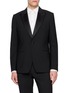 LARDINI Soiree Single Breasted Satin Peak Lapel Tuxedo Blazer