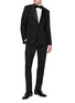 Figure View - Click To Enlarge - LARDINI - Soiree Single Breasted Satin Peak Lapel Tuxedo Blazer