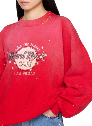  - SUNDAYFRUITMARKET - Upcycled Hard Rock Logo Embroidered Sweatshirt