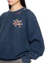  - SUNDAYFRUITMARKET - No.3 Floral Embroidered Paint Splatter Sweatshirt