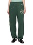 SUNDAYFRUITMARKET No.7 Champion Floral Embroidered Paint Splatter Sweatpants