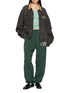Figure View - Click To Enlarge - SUNDAYFRUITMARKET - No.7 Champion Floral Embroidered Paint Splatter Sweatpants