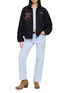 Figure View - Click To Enlarge - SUNDAYFRUITMARKET - Cowboy Embroidered Upcycled Zip Up Jacket