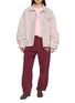 Figure View - Click To Enlarge - SUNDAYFRUITMARKET - Paint Splatter Elasticated Upcycled Pants