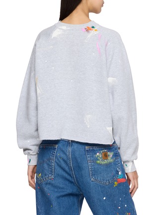 Back View - Click To Enlarge - SUNDAYFRUITMARKET - Split Neck Paint Splatter Sweater