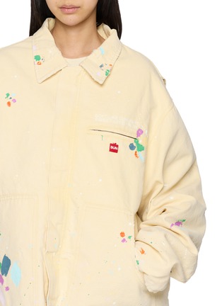  - SUNDAYFRUITMARKET - Square Apple Logo Paint Splatter Washed Jacket