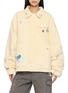 SUNDAYFRUITMARKET Square Apple Logo Paint Splatter Washed Jacket