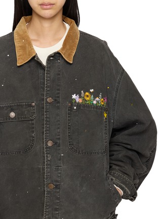  - SUNDAYFRUITMARKET - Logo Embroidered Upcycled Button Up Jacket