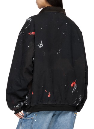 Back View - Click To Enlarge - SUNDAYFRUITMARKET - Embroidered Upcycled Button Up Jacket