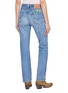 Back View - Click To Enlarge - SUNDAYFRUITMARKET - Upcycled Embroidered Straight Leg Cotton Denim Jeans