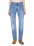 SUNDAYFRUITMARKET Upcycled Embroidered Straight Leg Cotton Denim Jeans