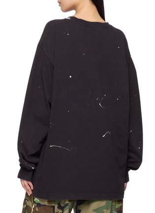 Back View - Click To Enlarge - SUNDAYFRUITMARKET - Upcycled Embroidered Pocket Sweatshirt