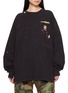 SUNDAYFRUITMARKET Upcycled Embroidered Pocket Sweatshirt