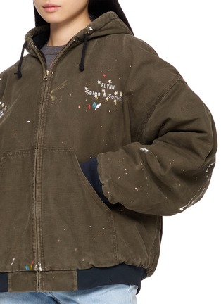  - SUNDAYFRUITMARKET - Upcycled Embroidered Paint Splatter Hooded Jacket