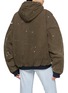 Back View - Click To Enlarge - SUNDAYFRUITMARKET - Upcycled Embroidered Paint Splatter Hooded Jacket