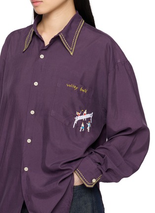  - SUNDAYFRUITMARKET - Upcycled Embroidered Contrast Stitch Shirt