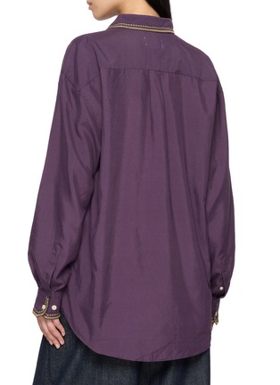Back View - Click To Enlarge - SUNDAYFRUITMARKET - Upcycled Embroidered Contrast Stitch Shirt