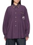 SUNDAYFRUITMARKET Upcycled Embroidered Contrast Stitch Shirt