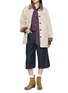 Figure View - Click To Enlarge - SUNDAYFRUITMARKET - Upcycled Embroidered Contrast Stitch Shirt