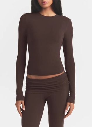 Figure View - Click To Enlarge - SKIMS - Cotton Jersey Long Sleeve T-Shirt
