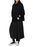 Figure View - Click To Enlarge - MIHARA YASUHIRO - Combined Hoodie Maxi Dress