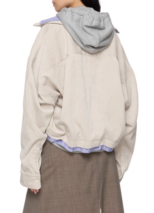 Back View - Click To Enlarge - MIHARA YASUHIRO - Cropped Triple Layered Shirt