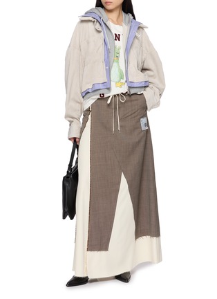 Figure View - Click To Enlarge - MIHARA YASUHIRO - Cropped Triple Layered Shirt
