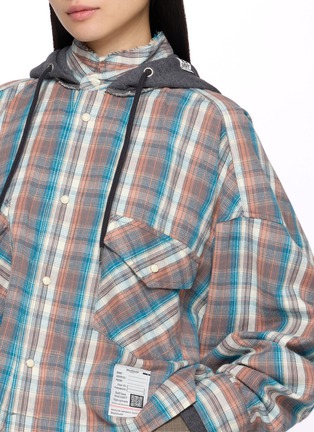  - MIHARA YASUHIRO - Hooded Layered Chequered Cotton Shirt