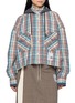 MIHARA YASUHIRO Hooded Layered Chequered Cotton Shirt