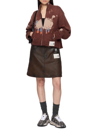Figure View - Click To Enlarge - MIHARA YASUHIRO - Sheep Jacquard Knit Cardigan