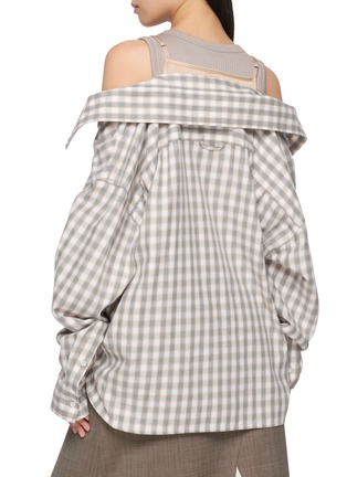 Back View - Click To Enlarge - MIHARA YASUHIRO - Triple Layered Chequered Shirt