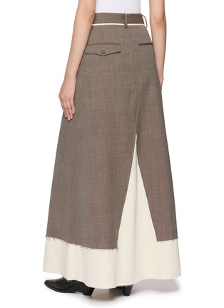 Back View - Click To Enlarge - MIHARA YASUHIRO - Layered Wool Pants Skirt