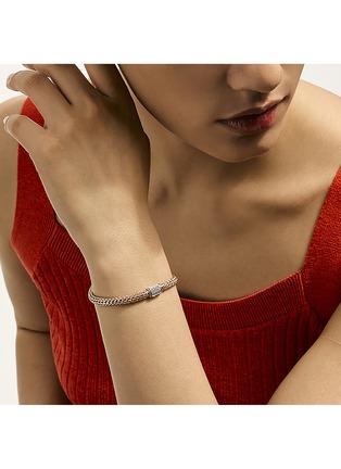  - JOHN HARDY - Icon 14K Rose Gold Diamond Bracelet — Size UM