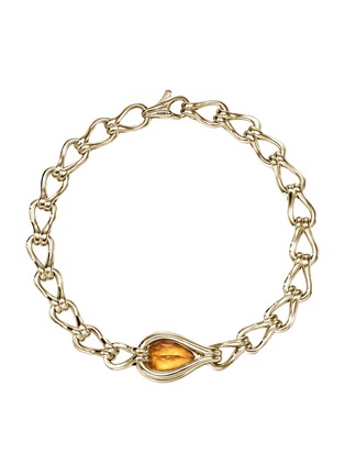 Detail View - Click To Enlarge - JOHN HARDY - Surf 18K Gold Citrine Yellow Sapphire Bracelet — Size UM